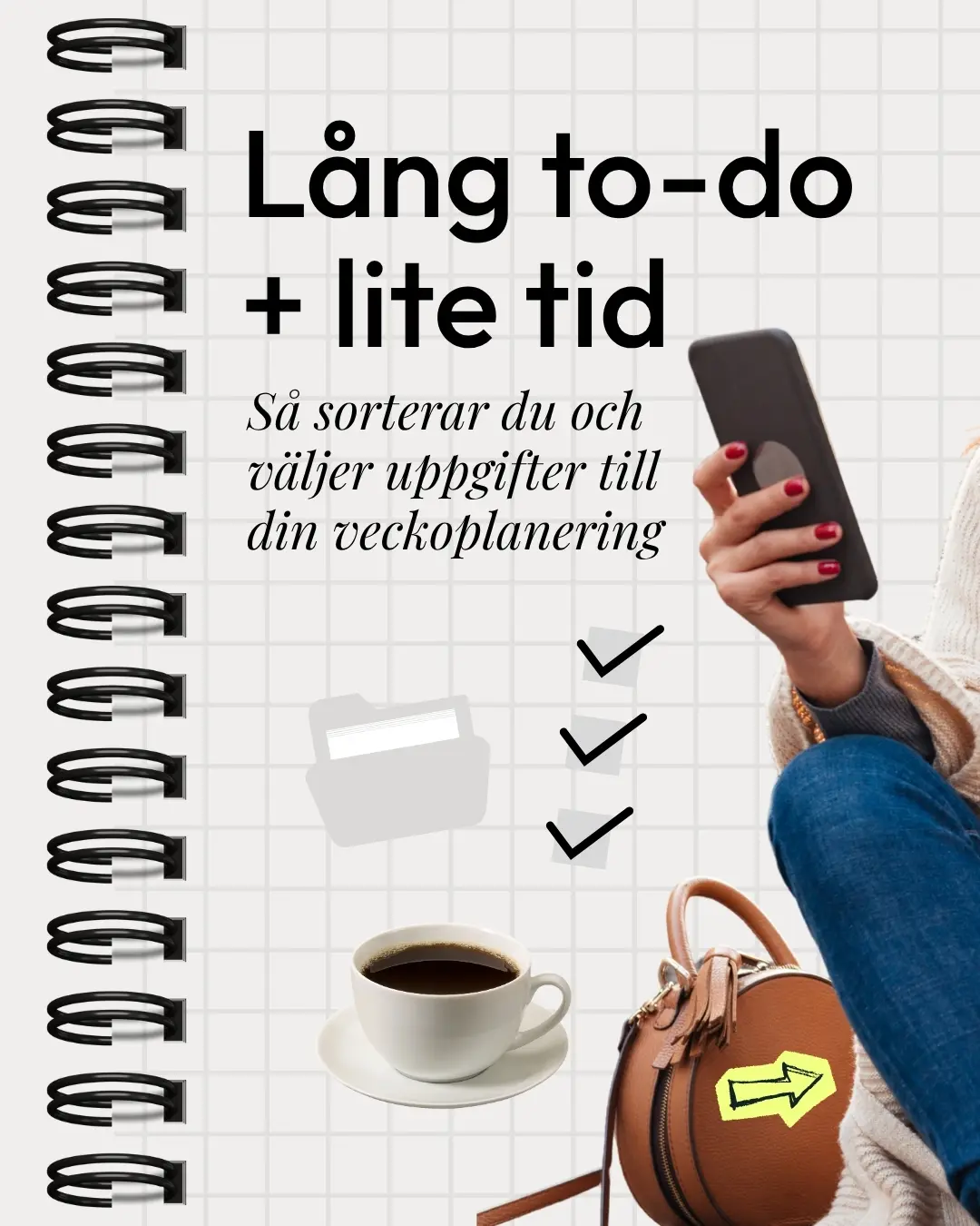 Lång to-do och lite tid — illustration av veckoplanering med to-do-lista och kalender
